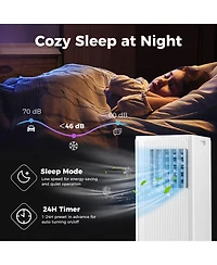 Gymax 10000 Btu 4-in-1 Portable Air Conditioner Standing Air Cooler w/ Fan & Dehumidifier