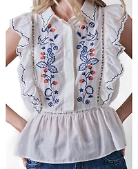 Cape Cove Women's Wild Strawberry Silk Blend Blouse
