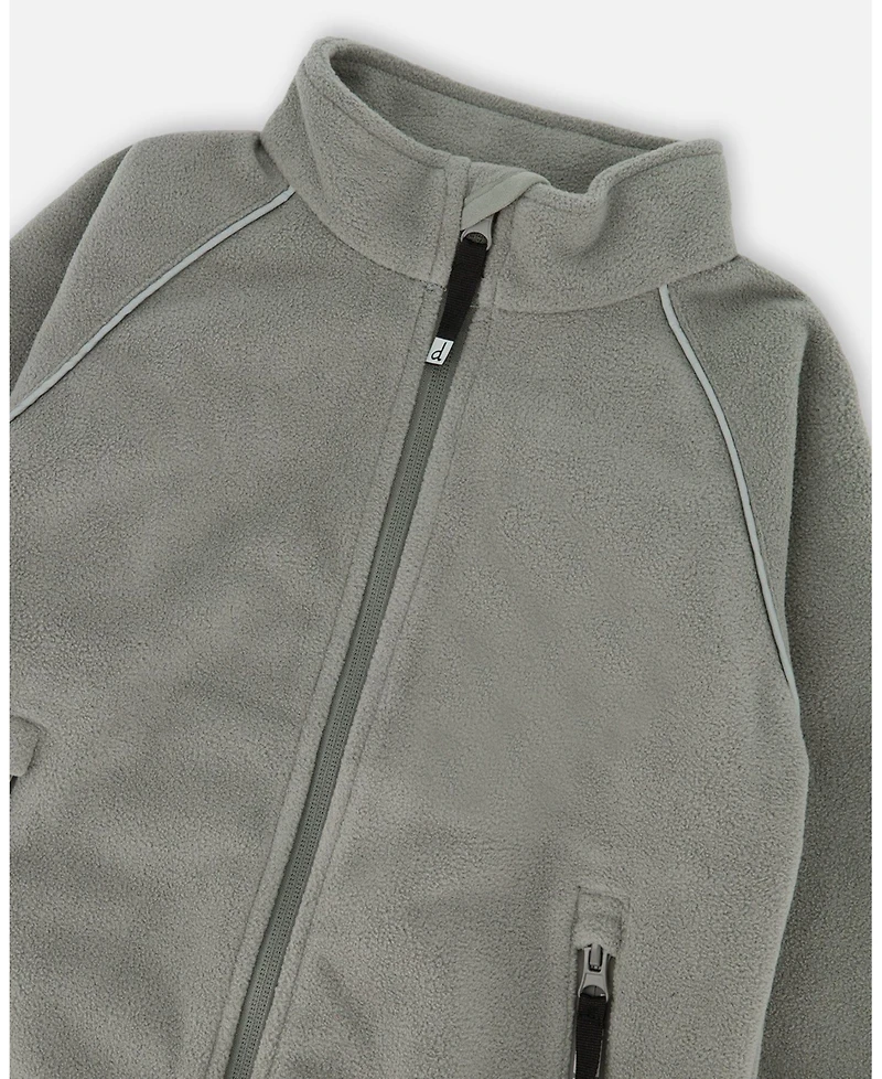 Deux par Kids Unisex Mid-Layer Teknik Jacket Sage