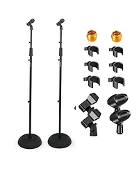5 Core Microphone Stand Floor 4 Pcs Adjustable w Extending Telescoping Boom Arm