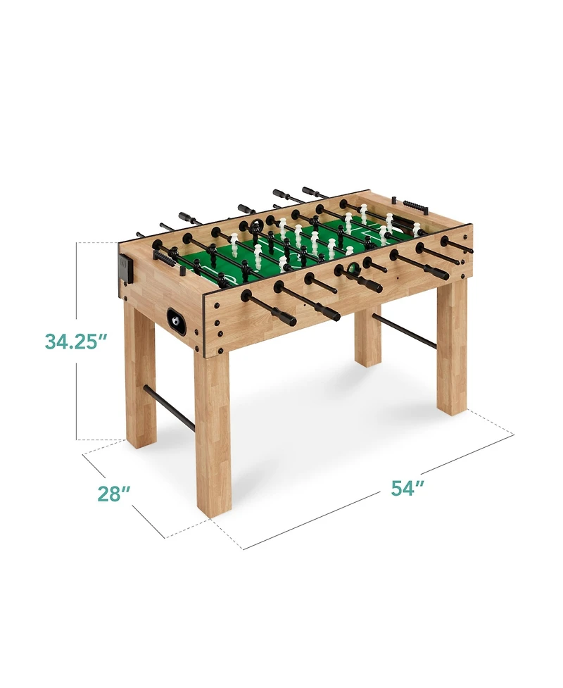 Best Choice Products Full 54in Regulation Foosball Table for Home, Game Room w/ 2 Balls, Cup Holders
