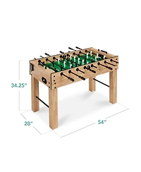 Best Choice Products Full 54in Regulation Foosball Table for Home, Game Room w/ 2 Balls, Cup Holders