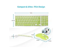 risokeys Wireless Keyboard and Mouse Combo, Wireless Usb Mouse and Computer Keyboard Set, Compact and Silent for Windows Laptop, Desktop
