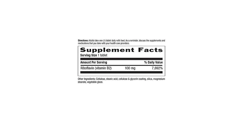 Country Life Vitamin B-2, 100 mg, 100 Tabs