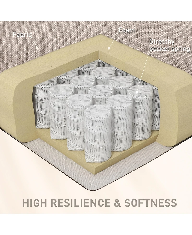 Homcom Massage Recliner Sofa with Heat Function, Remote Control,