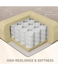 Homcom Massage Recliner Sofa with Heat Function, Remote Control,