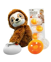 BabyShusher Shusher Sloth by Baby Shusher & 6-Pack Shushies Bundle