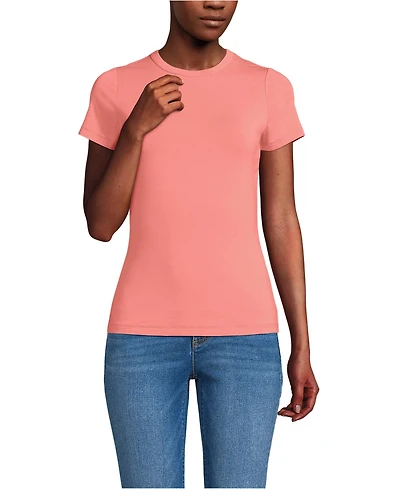 Lands' End Women's Short Sleeve Cooling Crew Neck T-Shirt