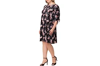 Kiyonna Plus Manhattan Shift Dress with Tie Sleeves