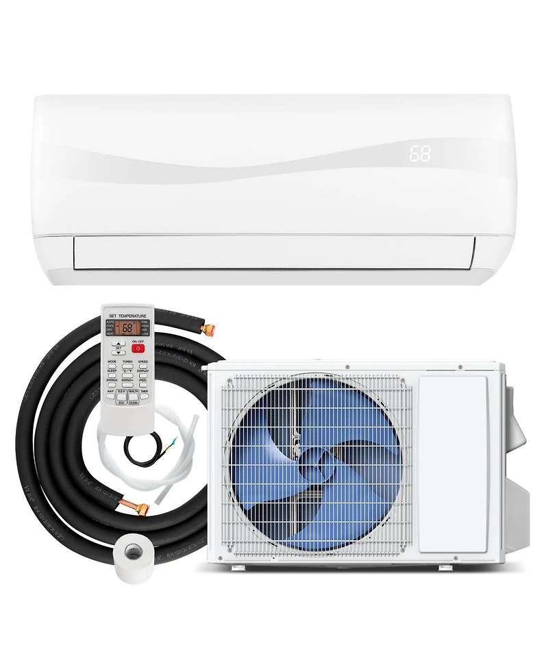 Gymax 9000BTU Mini Split Air Conditioner & Heater 19 SEER2 115V Wall Mount Ac Unit