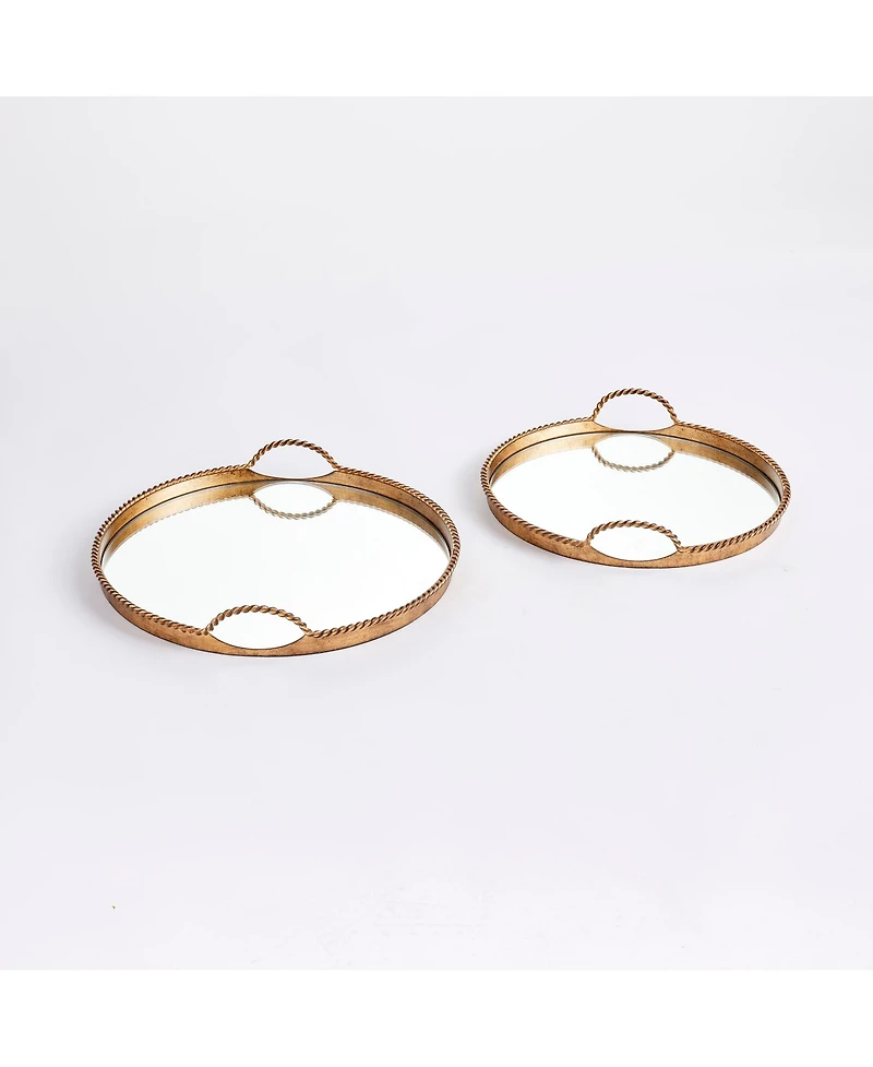 Napa Home & Garden Braiden Decorative Mirrored Trays Set of 2