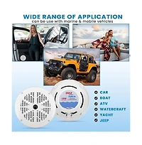 Pyle 120 Watts 6.5'' Dual Cone White Marine Speakers