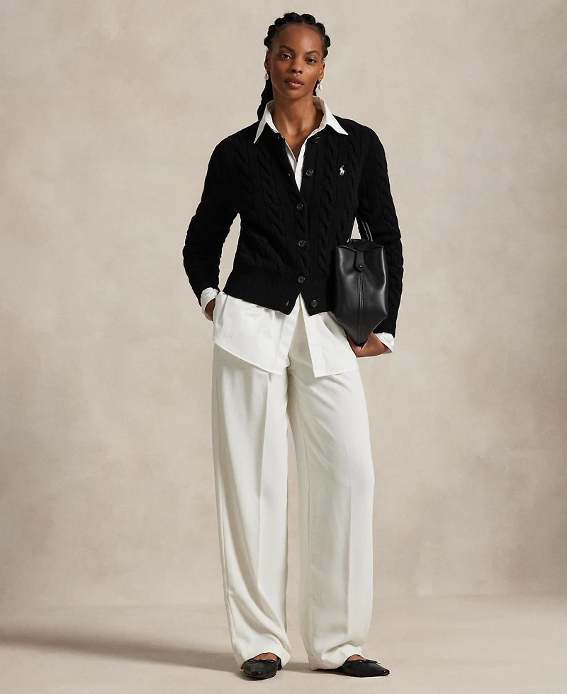 Polo Ralph Lauren Women's Cable-Knit Wool-Cashmere Cardigan Sweater