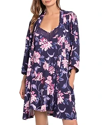 Linea Donatella Women's Jazlynn Knit Wrapper Robe