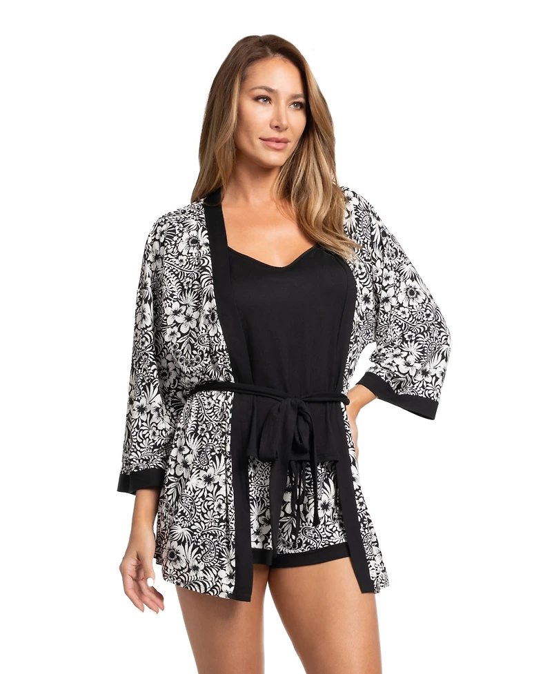 Linea Donatella Women's Amina Knit 3-Piece Pajama Set