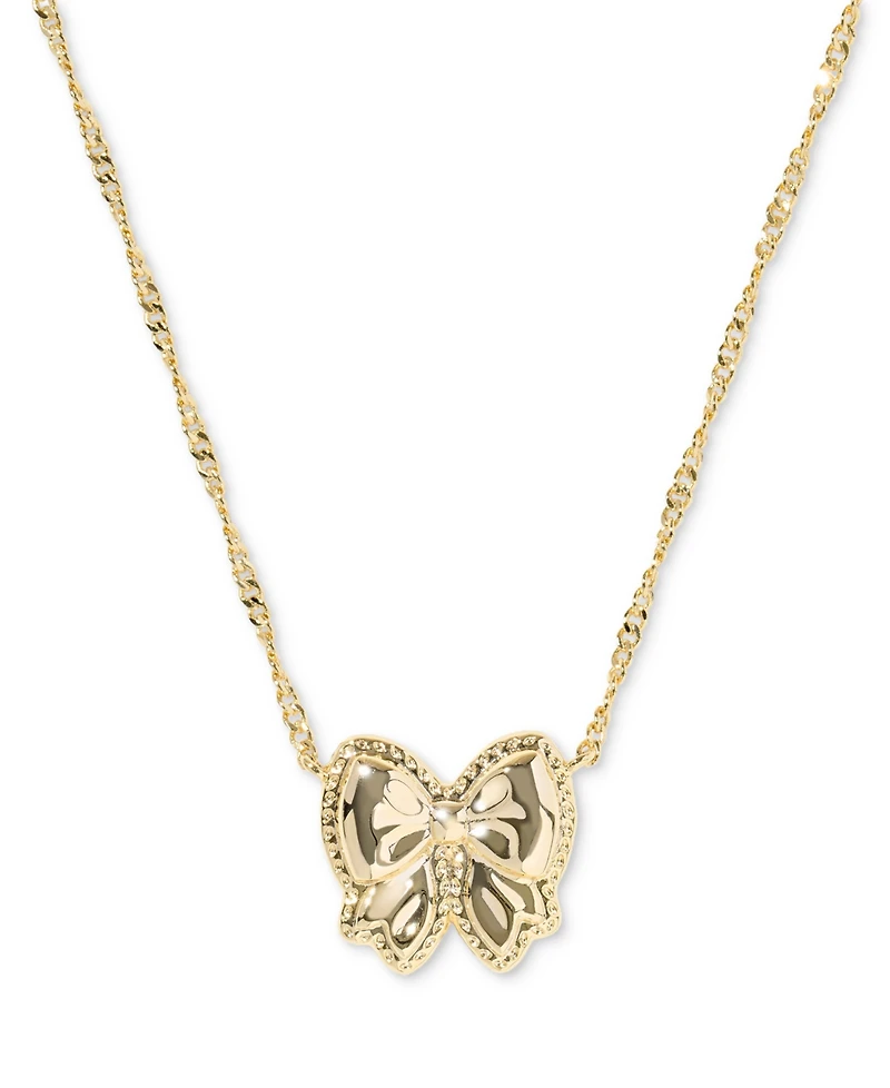 Kendra Scott Haley Bow Short Pendant Necklace, 16" + 3" extender