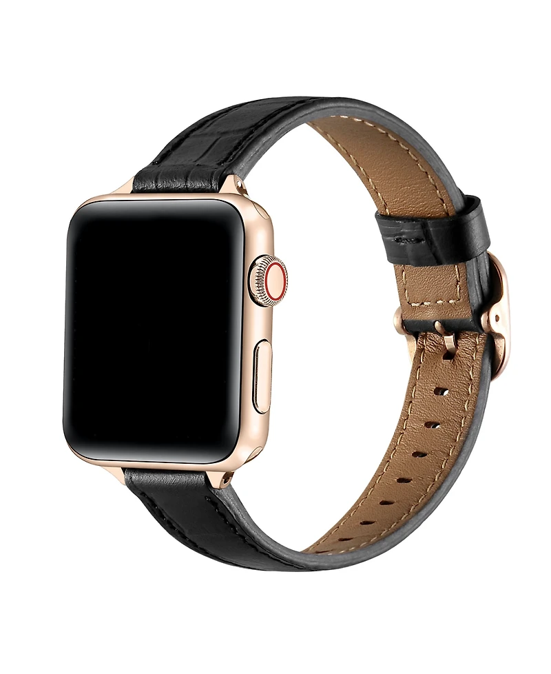 Posh Tech Carmen Skinny Croc Leather Band for Apple Watch