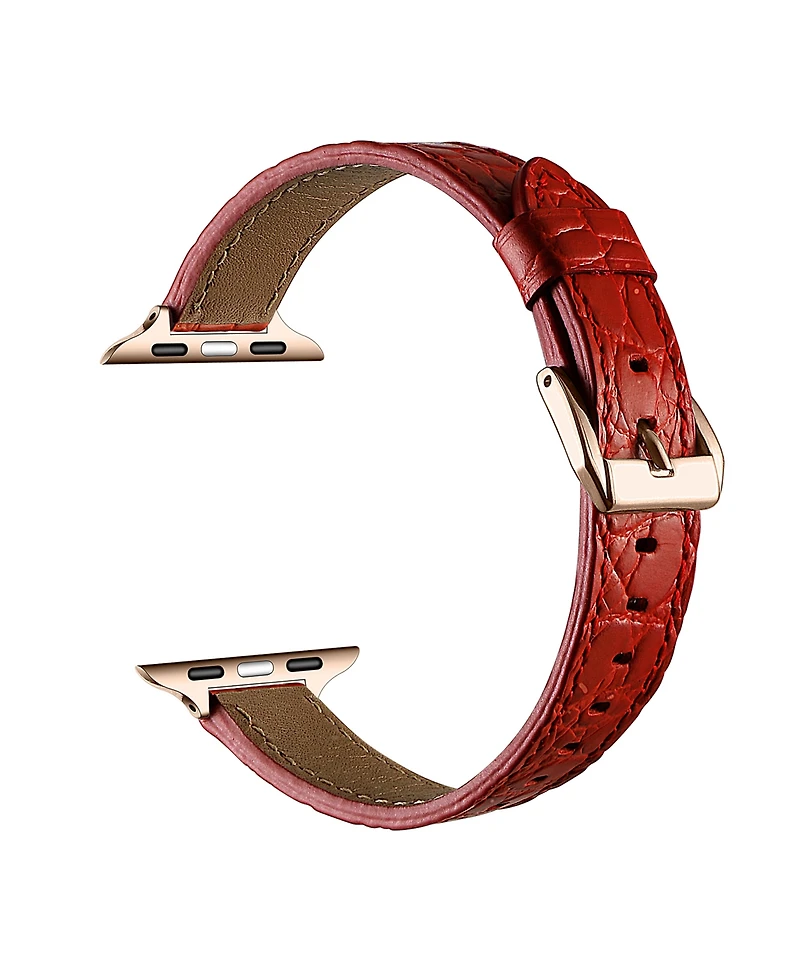 Posh Tech Cleo Skinny Croc Leather Band for Apple Watch