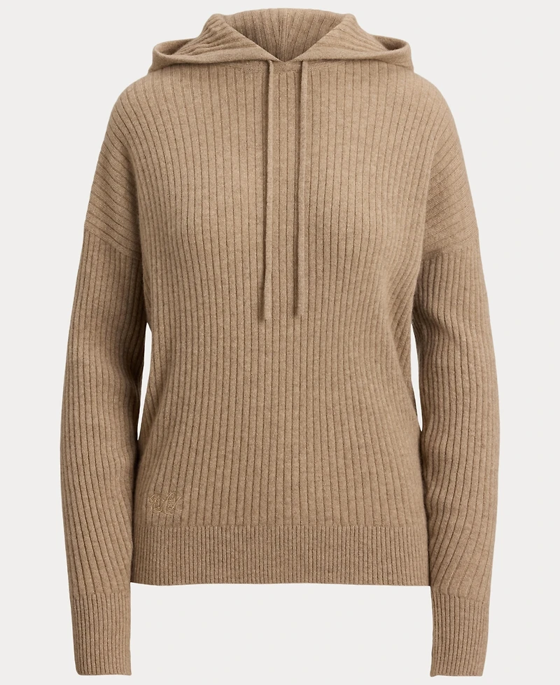 Lauren Ralph Women's Cashmere Yaymin Long Sleeve Sweater Hoodie