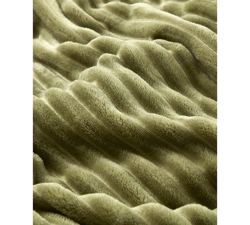 Arch Studio Ribbed Plush Blanket, Twin, Macy's Exclusive