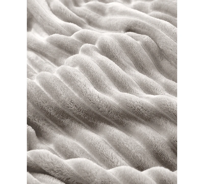 Arch Studio Ribbed Plush Blanket, Twin, Macy's Exclusive