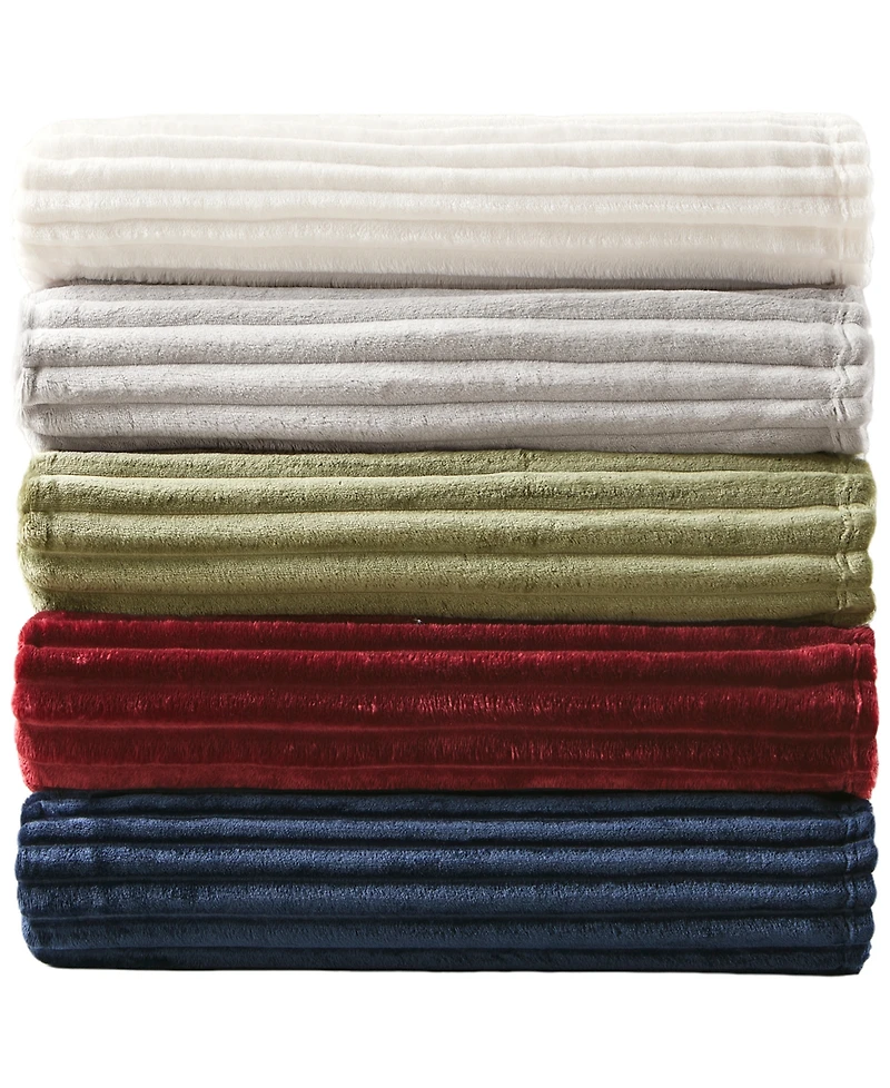 Arch Studio Ribbed Plush Blanket, Full/Queen, Macy's Exclusive