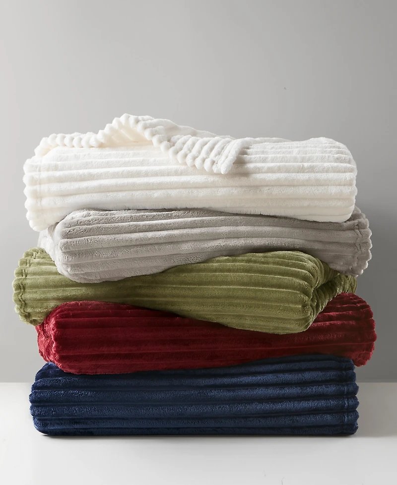 Arch Studio Ribbed Plush Blanket, Full/Queen, Macy's Exclusive