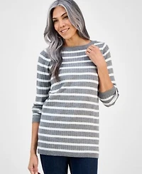 Style Co Womens Ribbed Boat Neck Tunic Sweater Pxs 4x Macys Exclusive