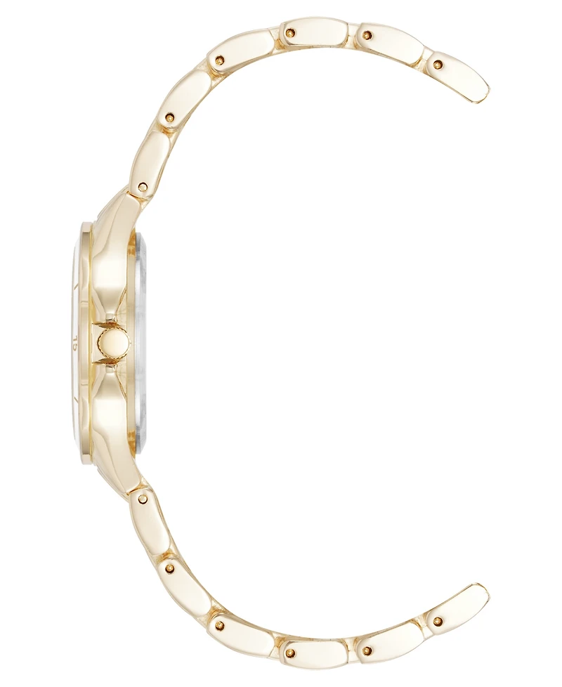 Anne Klein Women's Quartz White and Gold-Tone Metal Alloy Watch, 31mm