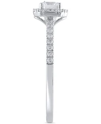 Diamond Halo Engagement Ring (3/4 ct. t.w.) in 14k White Gold