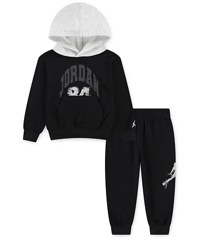 Jordan Toddler Boys 2-Piece Most Valuable Player Jumpman Fleece Pullover Hoodie and Pants Set
