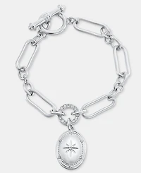 On 34th Crystal Locket Link Bracelet, Macy's Exclusive
