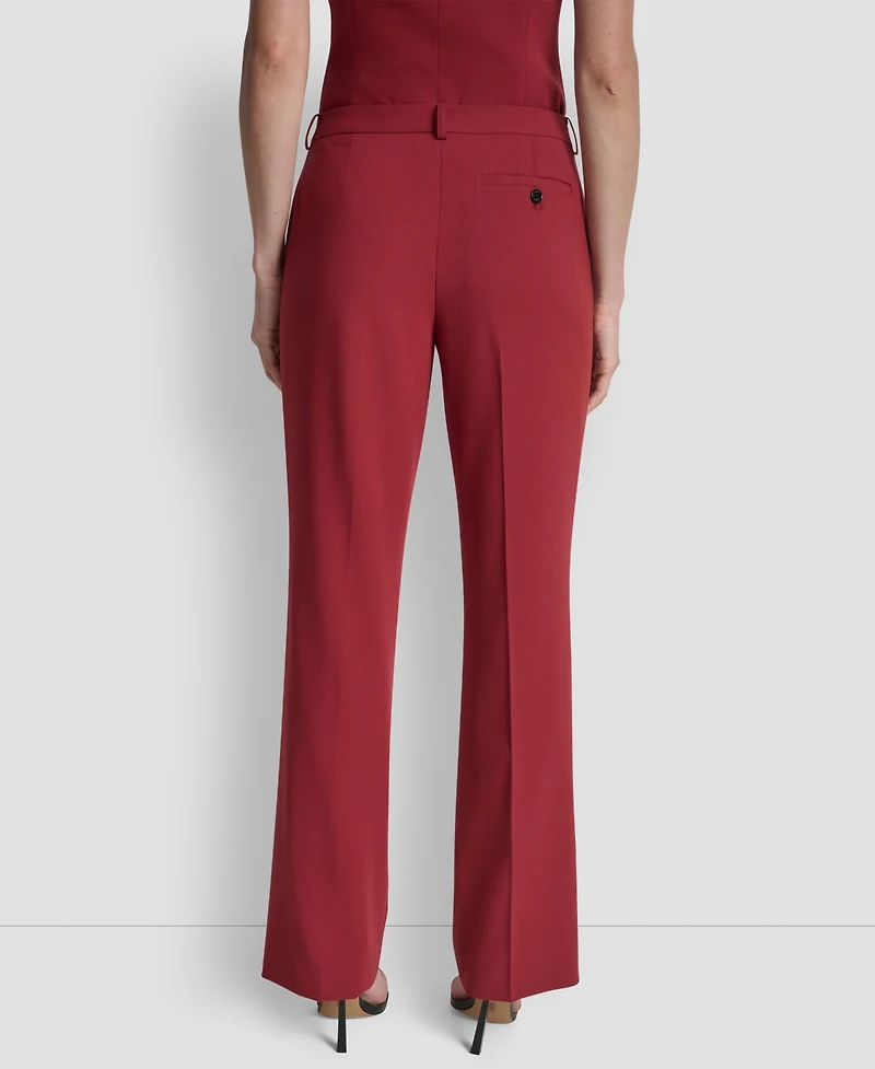 Dkny Women's Modern Fit Mid-Rise Trousers