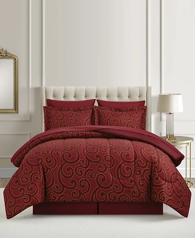 Sunham Scroll Metallic 8-Pc. Comforter Sets