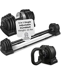 Lifepro Adjustable Dumbbells Set with Rack - Quick Adjust Weights, Secure Grip, Compact Design for Home Gym