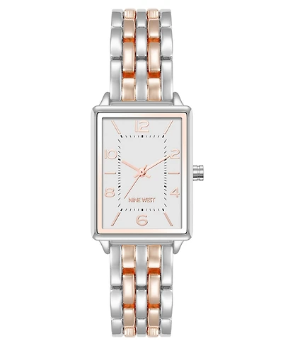 Anne Klein Women's Quartz Casual Silver-Tone and Rose Gold-Tone Metal Alloy Watch, 23mm