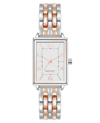 Anne Klein Women's Quartz Casual Silver-Tone and Rose Gold-Tone Metal Alloy Watch, 23mm