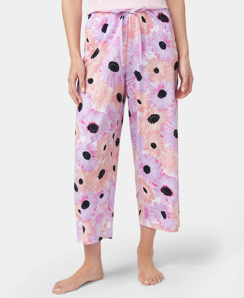 Hue Women's Daisy Delight Printed Capri Pajama Pants