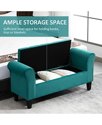 Homcom Button-Tufted Storage Ottoman Bed Bench