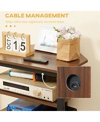 Homcom Small Corner Tv Sd Shelf for Up to 29", Space Saving Design