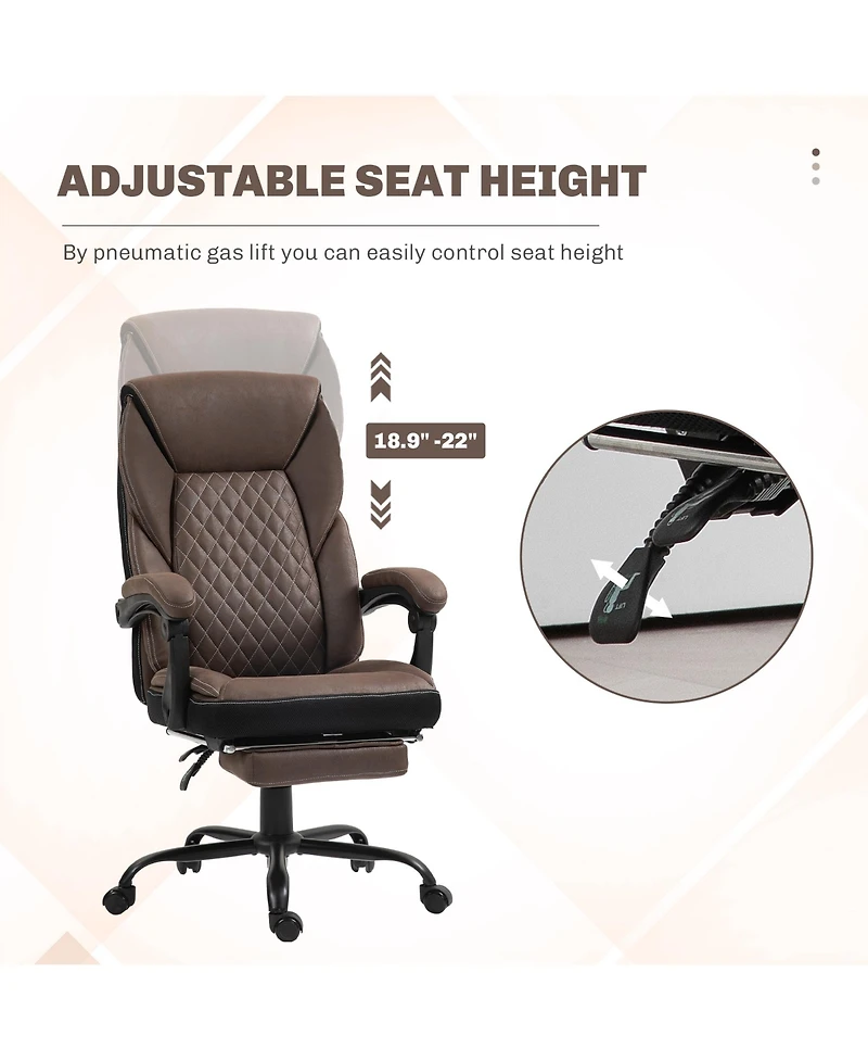 Homcom Executive Office Chair with Footrest and High Back,