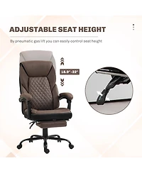 Homcom Executive Office Chair with Footrest and High Back,