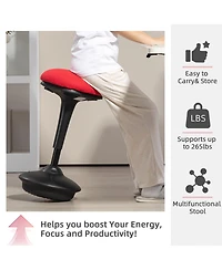 Homcom Adjustable Active Sding Stool with Rocking Motion,