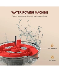 Soozier Foldable Water Rowing Machine with Wheels for Home Gym