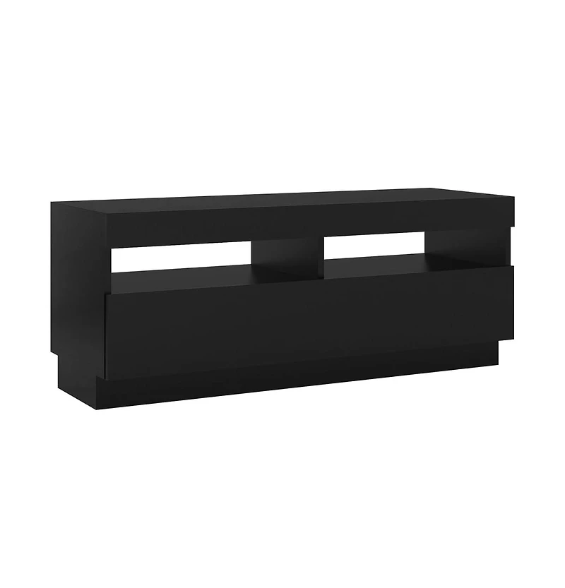 Tv Stand with Led Lights Black 39.4"x13.8"x15.7"