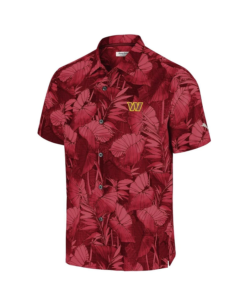 Tommy Bahama Men's Burgundy Washington Commanders Big Tall Coast Nuevo Fronds IslandZone Button-Up Shirt