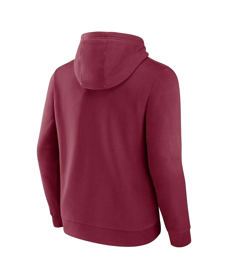 Fanatics Men's Burgundy Washington Commanders Geometric Chrome Pullover Hoodie