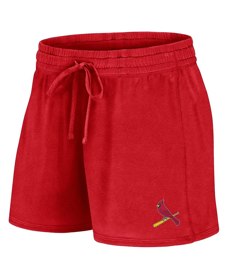 Fanatics Women's 2-Pieces Red St. Louis Cardinals Start to Finish T-Shirt and Shorts Combo Pack