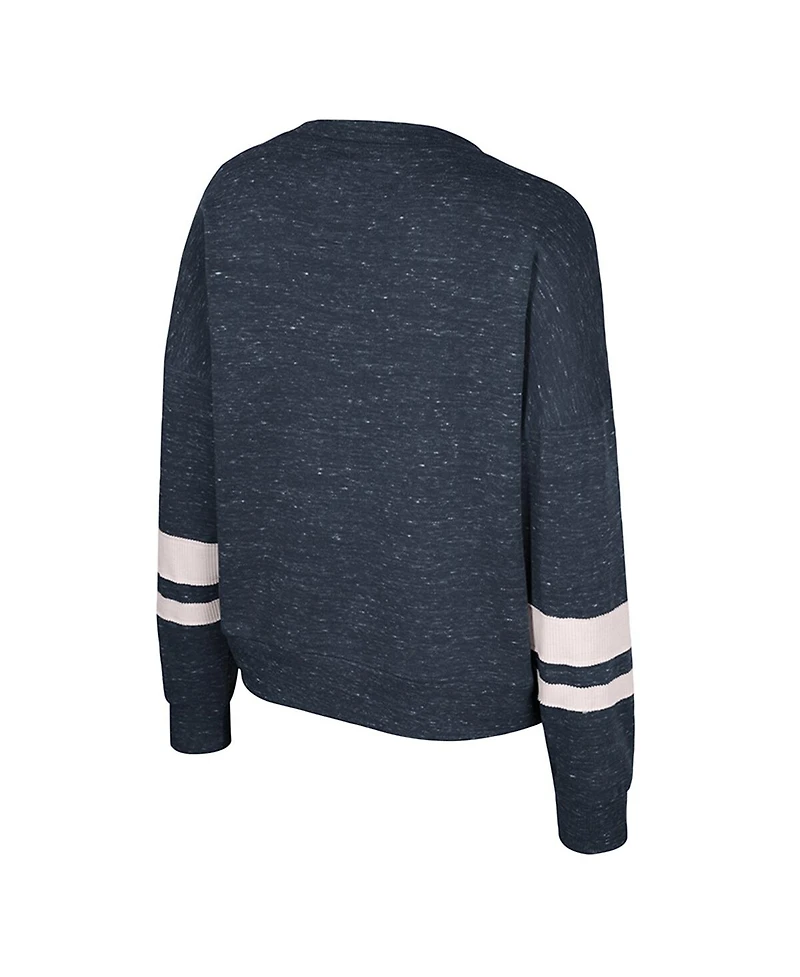 Colosseum Women's Navy Michigan Wolverines Lost City Speckle Pullover Sweatshirt