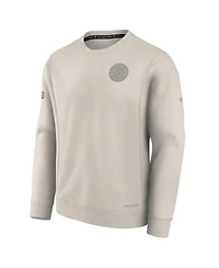 Fanatics Men's Cream Boston Bruins Authentic Pro Road Fleece Pullover Sweatshirt